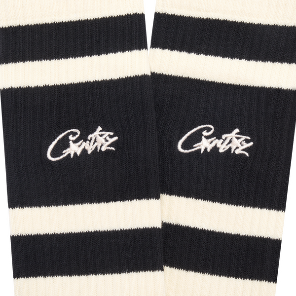 CREAM RETRO SOCKS [BLACK]