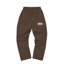ISLAND PUFF PRINT OPEN HEM SWEATPANT [BROWN]