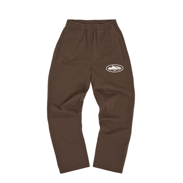 ISLAND PUFF PRINT OPEN HEM SWEATPANT [BROWN]