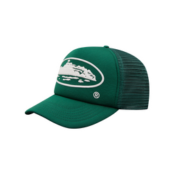 ALCATRAZ PUFF PRINT TRUCKER HAT [GREEN]