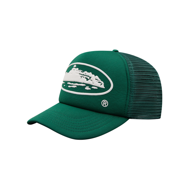 ALCATRAZ PUFF PRINT TRUCKER HAT [GREEN]