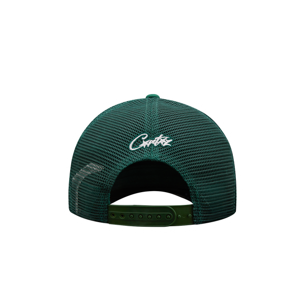 ALCATRAZ PUFF PRINT TRUCKER HAT [GREEN]