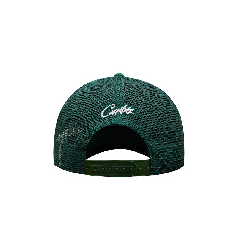 ALCATRAZ PUFF PRINT TRUCKER HAT [GREEN]