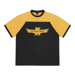 ALCATRAZ EAGLE RAGLAN TEE [BLACK/YELLOW]