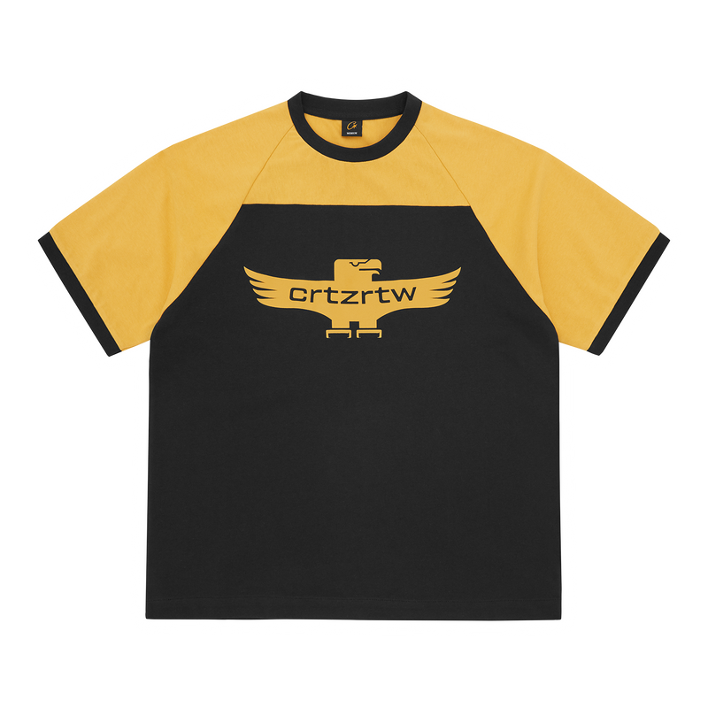 ALCATRAZ EAGLE RAGLAN TEE [BLACK/YELLOW]