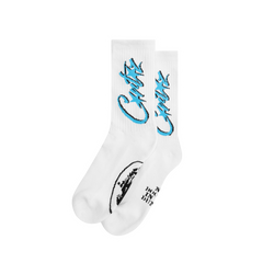 ALLSTARZ SOCKS [WHITE & BABY BLUE]