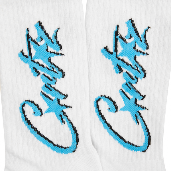ALLSTARZ SOCKS [WHITE & BABY BLUE]