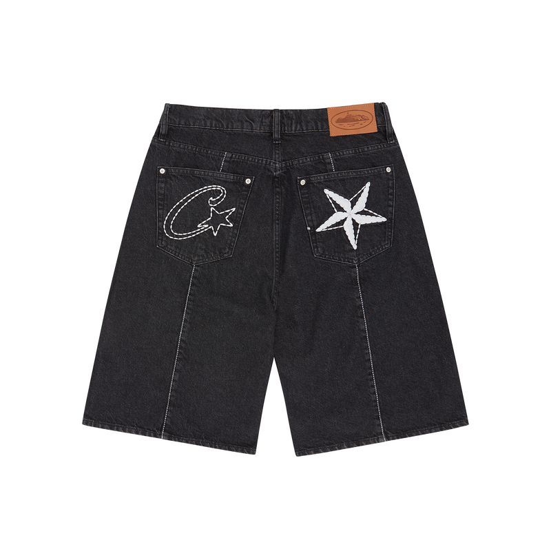 C-STAR DENIM SHORTS [BLACK]