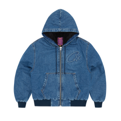 EMBOSSED C-STAR DENIM WORK JACKET [BLUE]