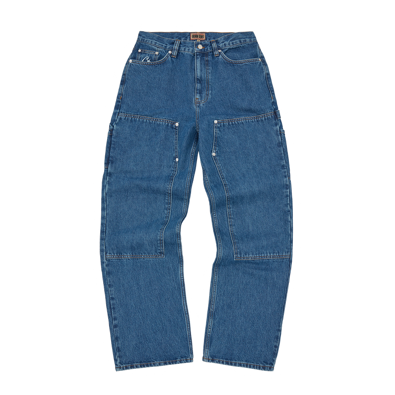 EMBOSSED C-STAR DENIM WORK PANT [BLUE]