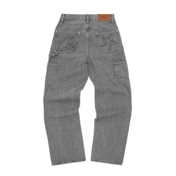 EMBOSSED C-STAR DENIM WORK PANT [GREY]