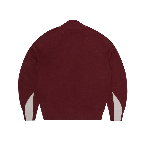 FINESSE KNIT ZIP UP [BURGUNDY]