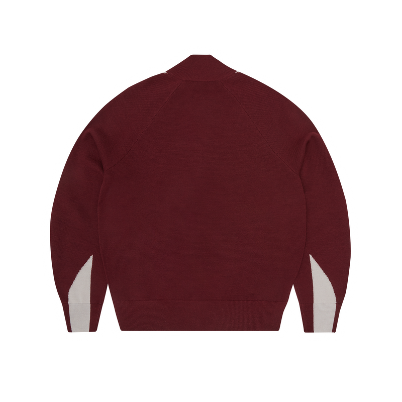 FINESSE KNIT ZIP UP [BURGUNDY]