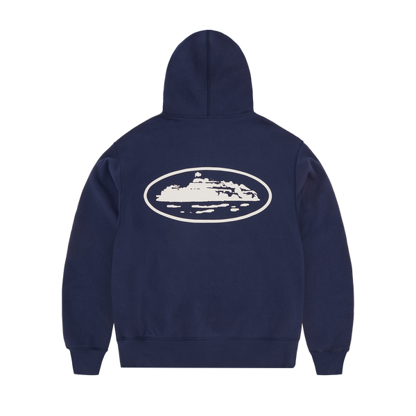 ISLAND PUFF PRINT ZIP HOODIE [NAVY]