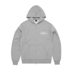 ISLAND PUFF PRINT ZIP HOODIE [HEATHER GREY]