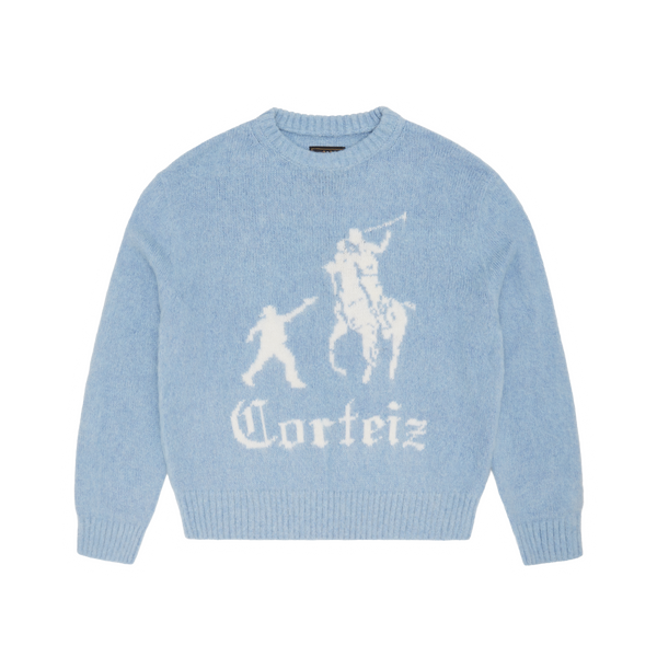 JACKIN KNIT SWEATER [BABY BLUE]