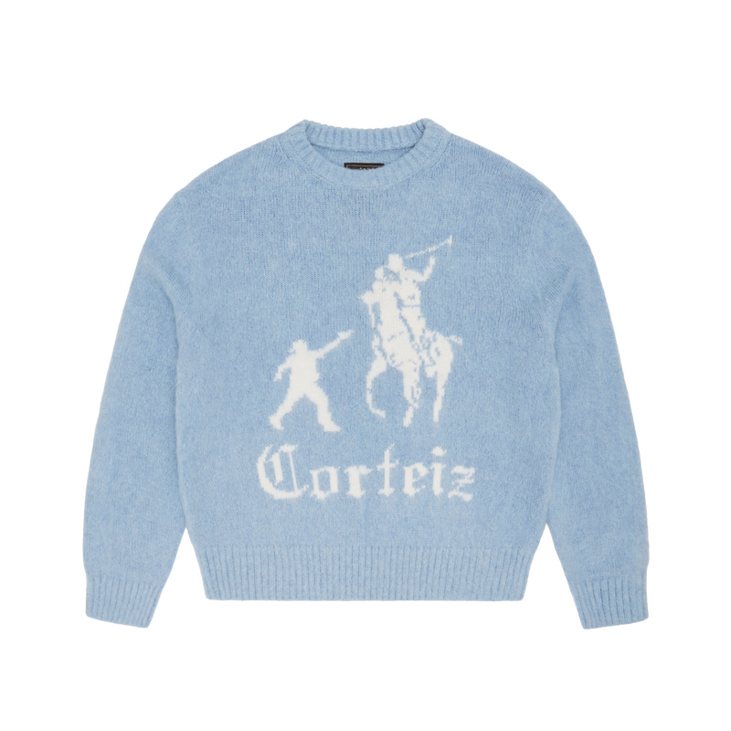JACKIN KNIT SWEATER [BABY BLUE]