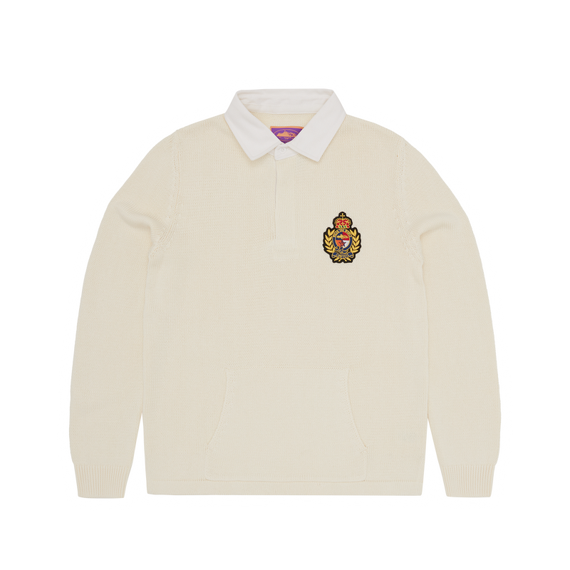 ROYALE CREST KNIT RUGBY SHIRT [CREAM]