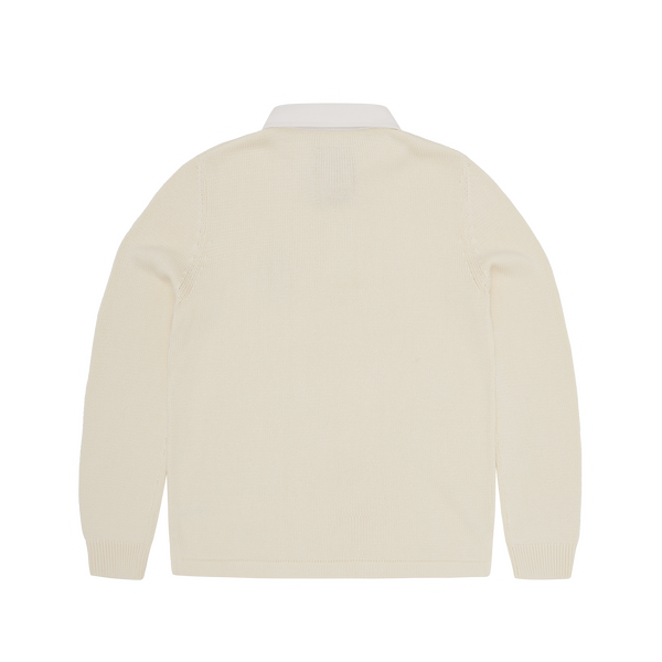 ROYALE CREST KNIT RUGBY SHIRT [CREAM]