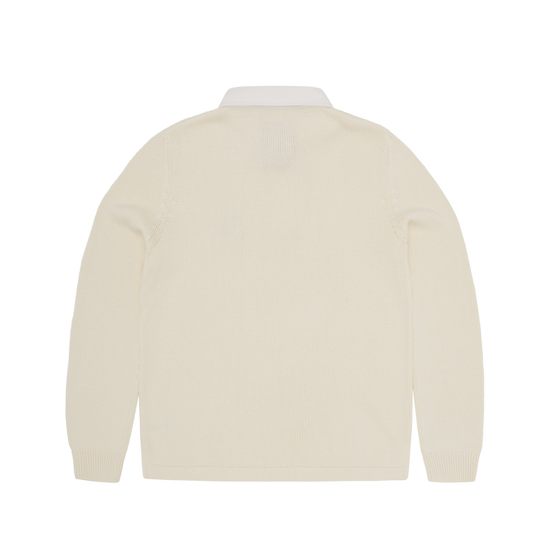 ROYALE CREST KNIT RUGBY SHIRT [CREAM]