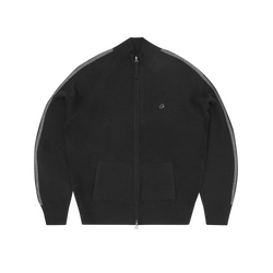 VVS KNIT ZIP UP [BLACK/GREY]