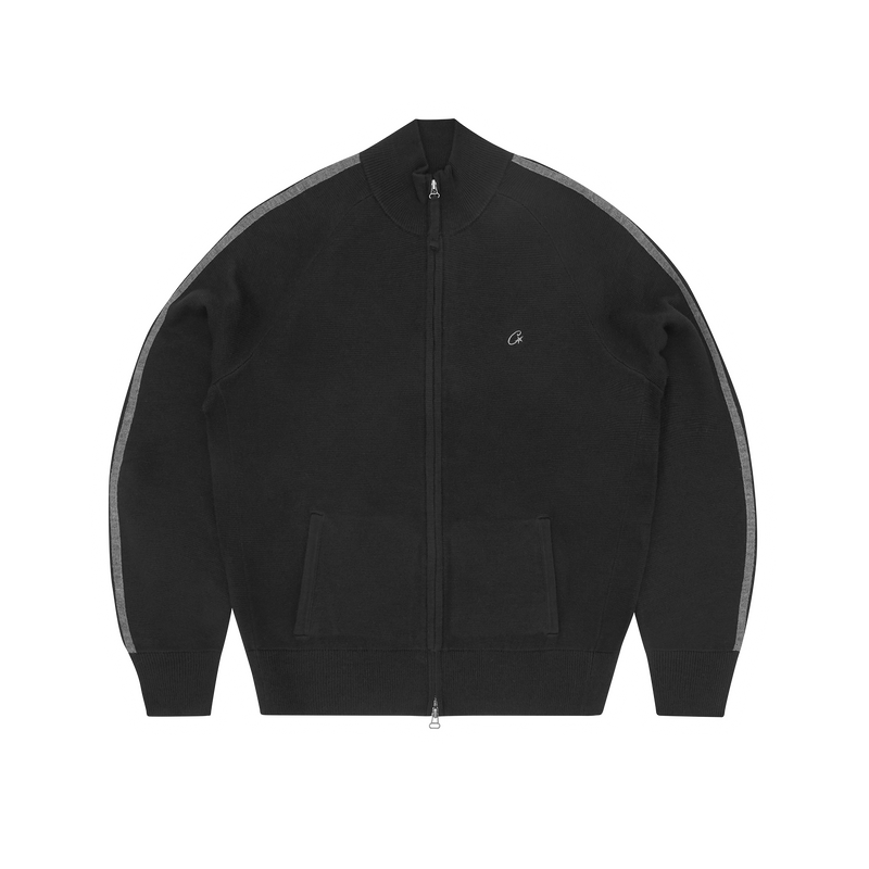 VVS KNIT ZIP UP [BLACK/GREY]