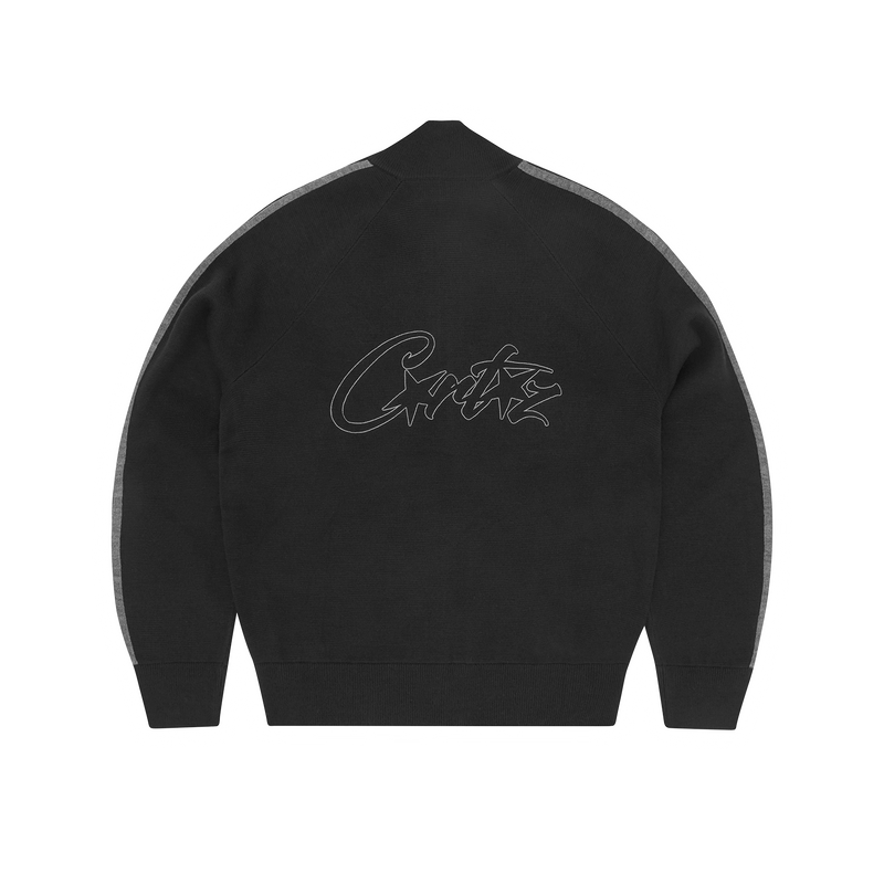 VVS KNIT ZIP UP [BLACK/GREY]