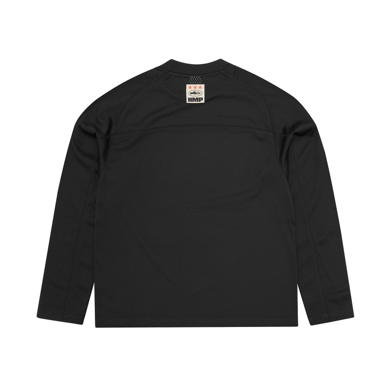 L/S HMP MESH PANEL JERSEY [BLACK]