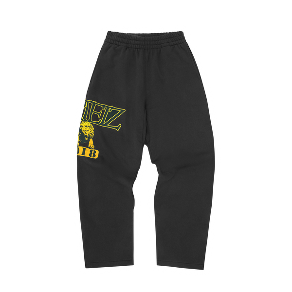 LION VARSITY OPEN HEM SWEATPANT [BLACK]