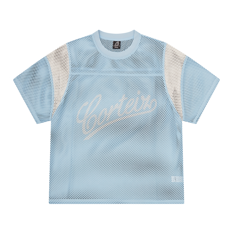 OPEN MESH PANEL JERSEY [BABY BLUE/WHITE]