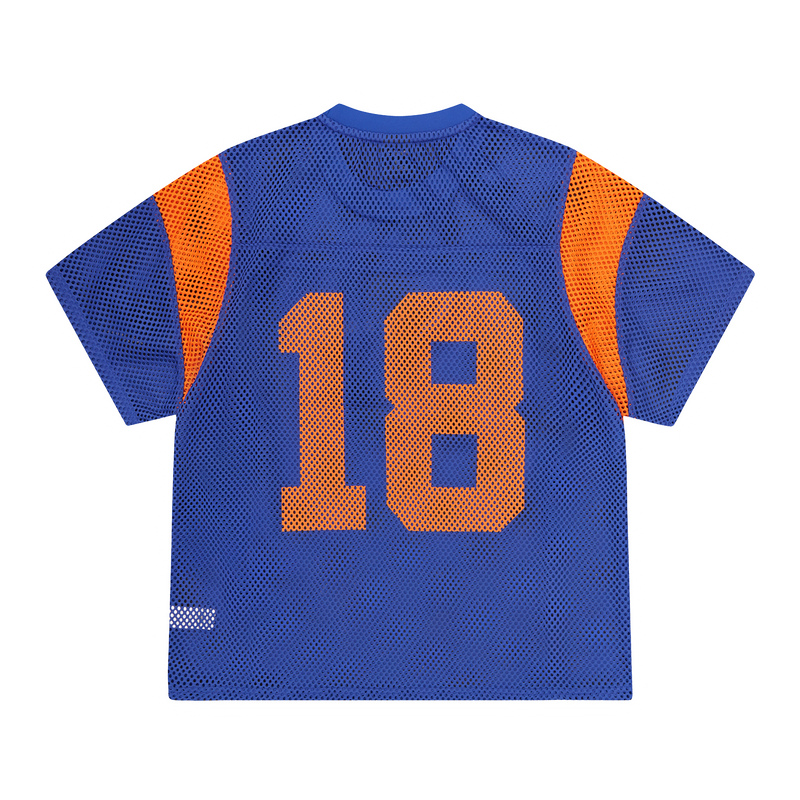 OPEN MESH PANEL JERSEY [BLUE/ORANGE]