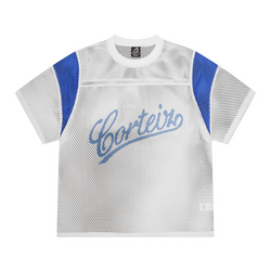 OPEN MESH PANEL JERSEY [WHITE/BLUE]