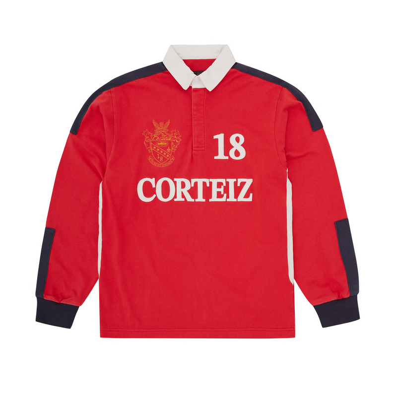 PANELED RUGBY [RED]