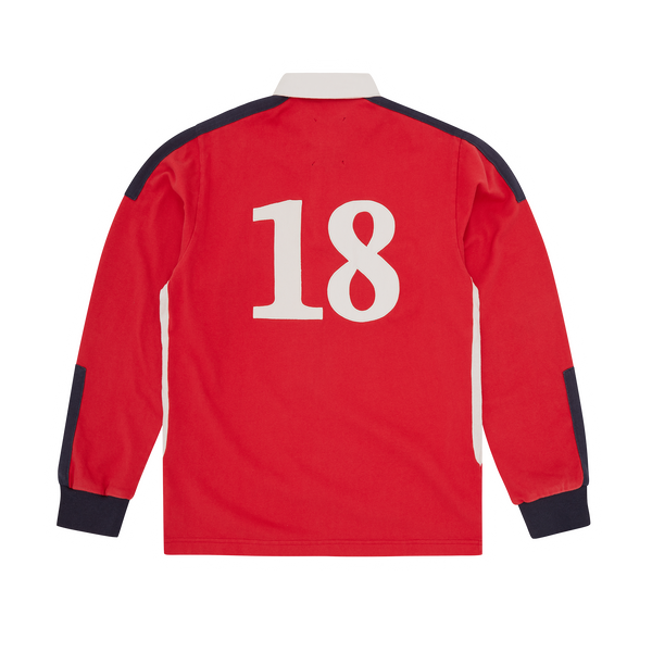 PANELED RUGBY [RED]