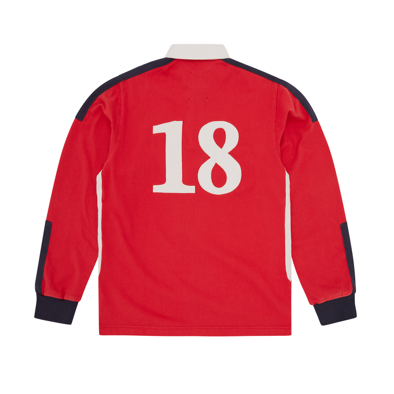 PANELED RUGBY [RED]