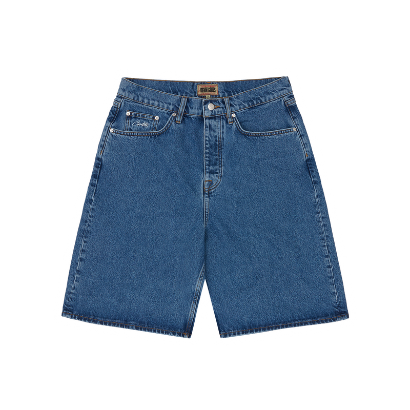 ROYALE LAZER DENIM SHORT [WASHED BLUE]