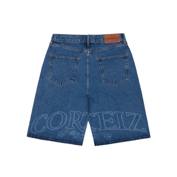 ROYALE LAZER DENIM SHORT [WASHED BLUE]
