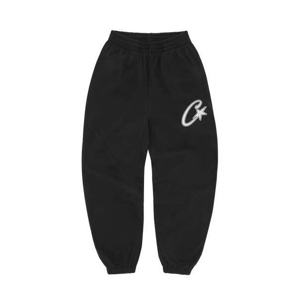 SATIN C STAR APPLIQUÉ BOTTOMS [BLACK]