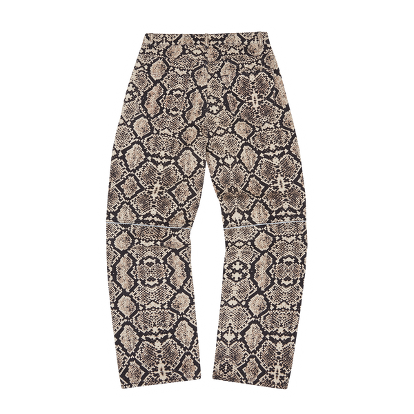SNAKESKIN DENIM WORKWEAR PANT [BLACK/BEIGE]