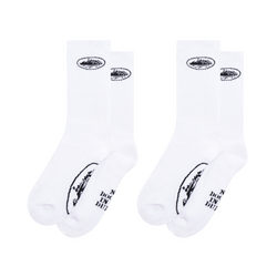 WHITE ALCATRAZ SOCKS [2 PACK]