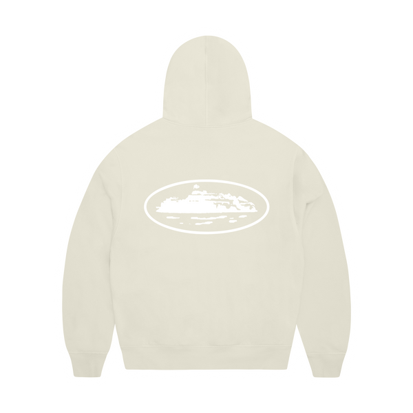 ISLAND PUFF PRINT ZIP HOODIE [OFF WHITE]